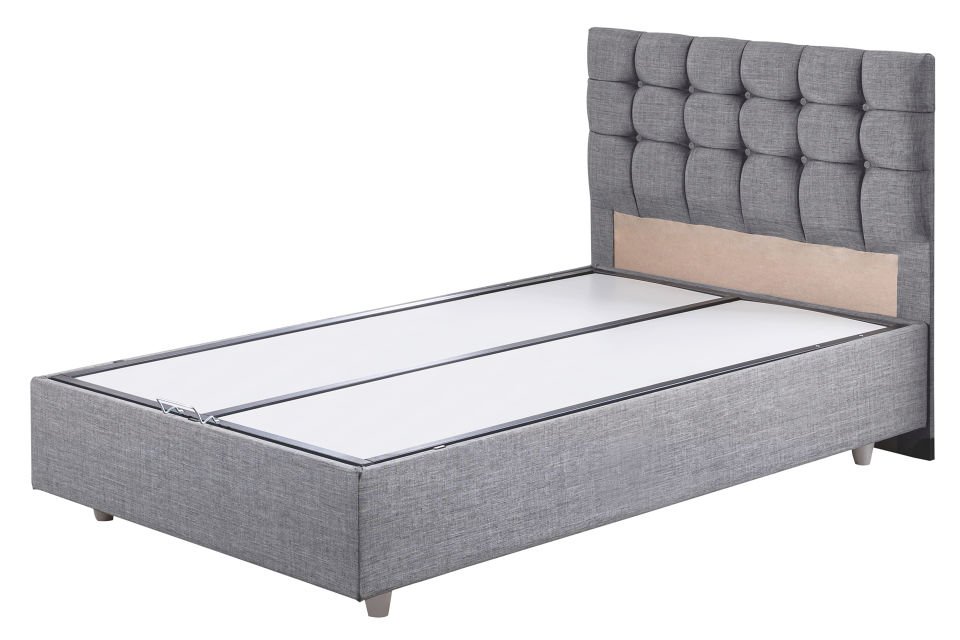 Venedik Baza Başlık Comfort Yatak Seti 90 x 200 - Açık Gri