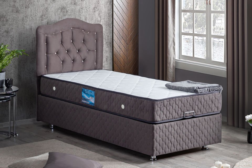 Şah Baza Başlık Ortho Soft Yatak Seti 90 x 200 - Antrasit