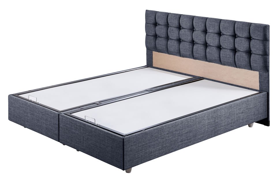 Venedik Çift Kişilik Baza Başlık Letto Yatak Seti 140 x 190 - Lacivert