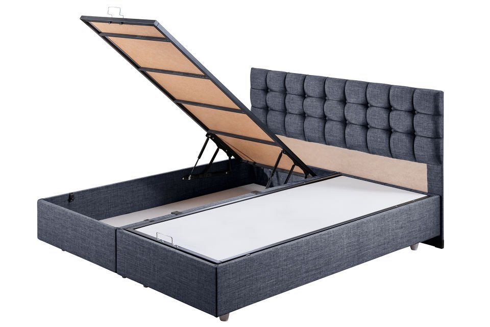 Venedik Çift Kişilik Baza Başlık Letto Yatak Seti 150 x 200 - Lacivert