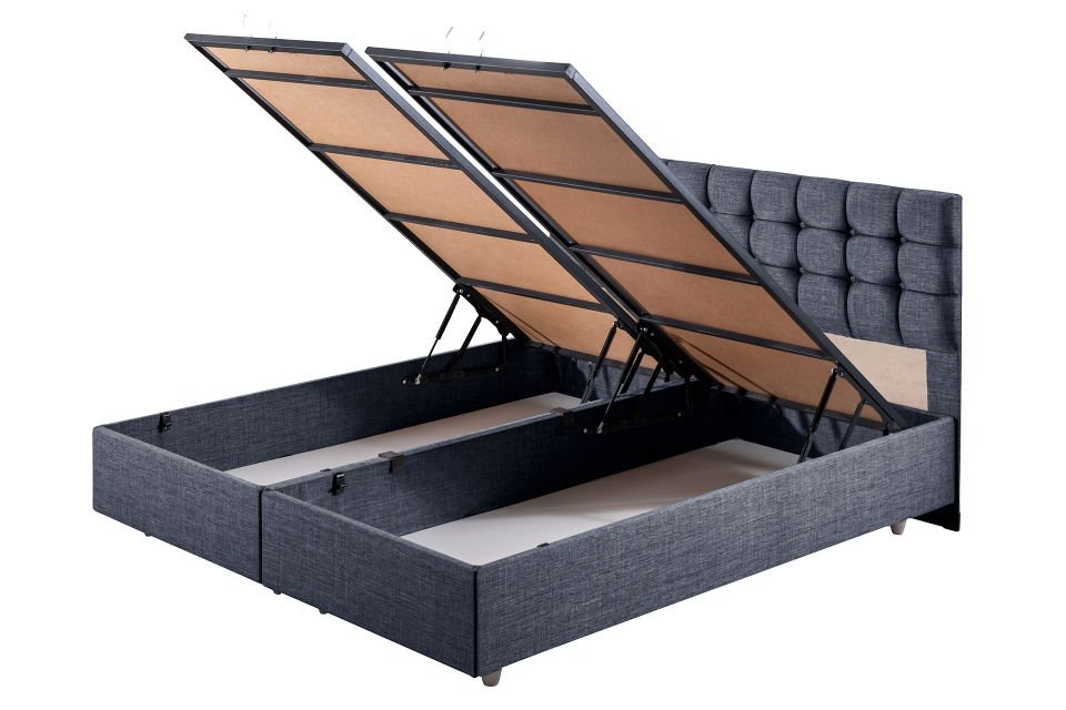 Venedik Çift Kişilik Baza Başlık Letto Yatak Seti 180 x 200 - Lacivert