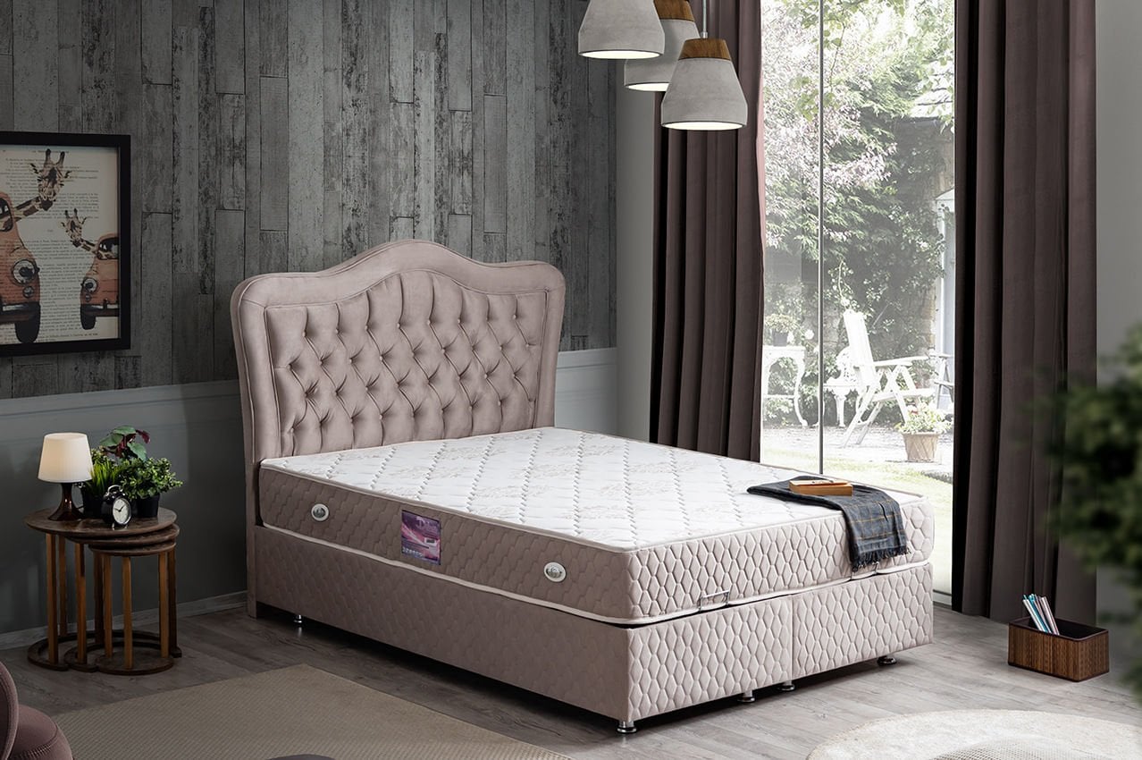 Camelli Baza Başlık Deluxe Yatak Seti 180 x 200 - Gri