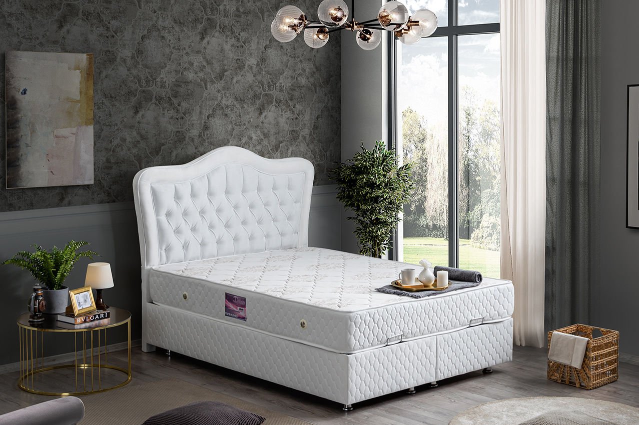 Camelli Baza Başlık Deluxe Yatak Seti 140 x 190 - Beyaz
