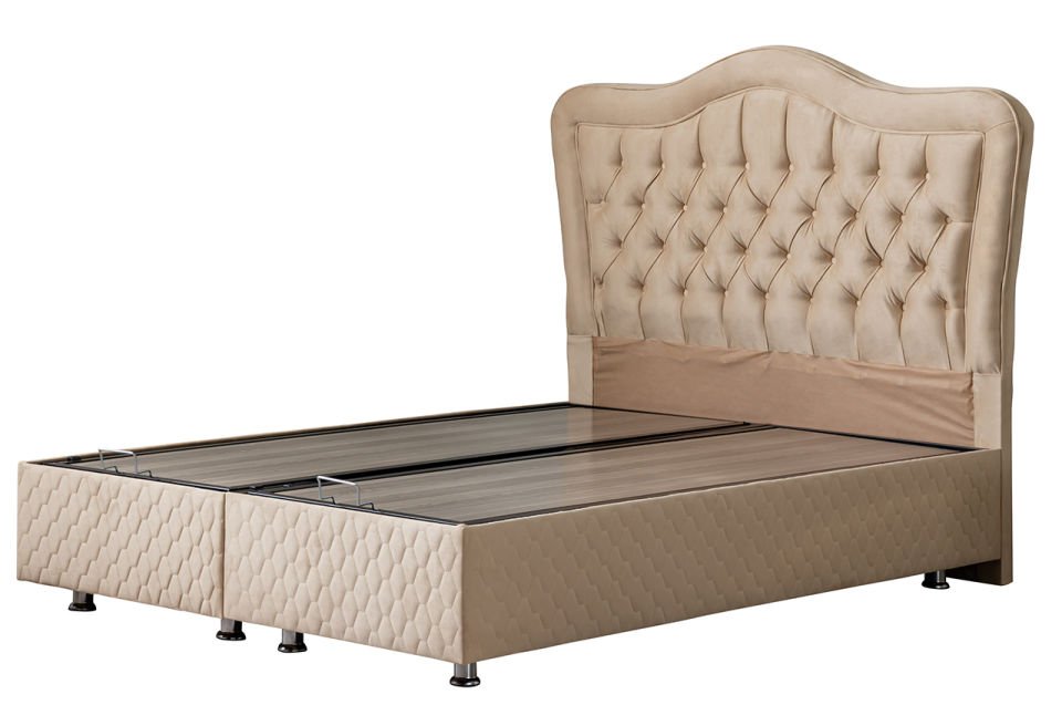 Camelli Baza Başlık Deluxe Yatak Seti 140 x 190 - Bej