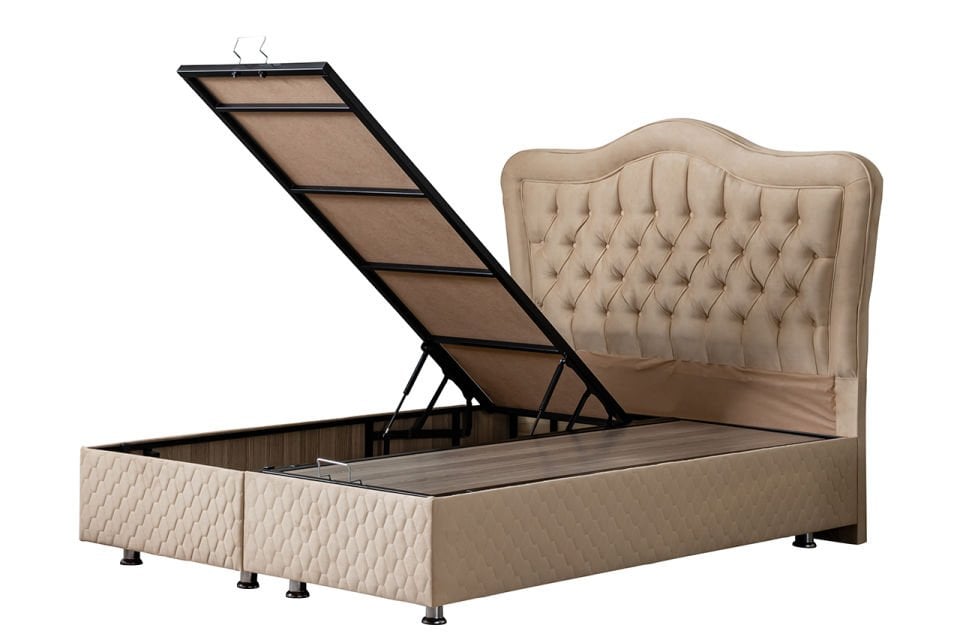 Camelli Baza Başlık Deluxe Yatak Seti 140 x 190 - Bej