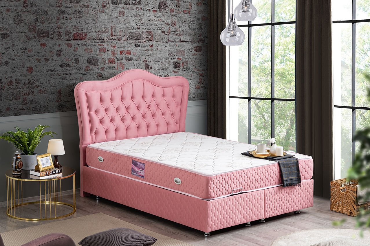 Camelli Baza Başlık Deluxe Yatak Seti 140 x 190 - Pembe