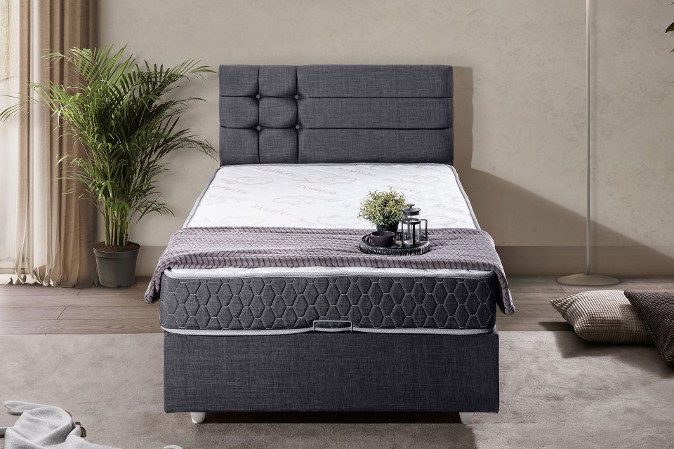 Viyana Baza Başlık Comfort Yatak Seti 100 x 200 - Antrasit