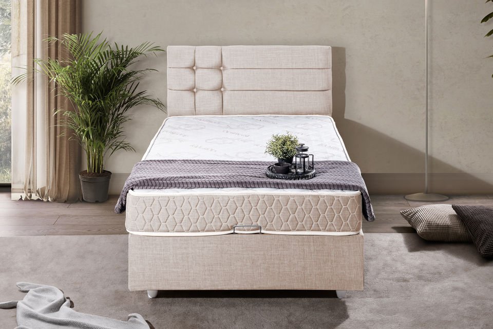 Viyana Baza Başlık Comfort Yatak Seti 120 x 200 - Krem