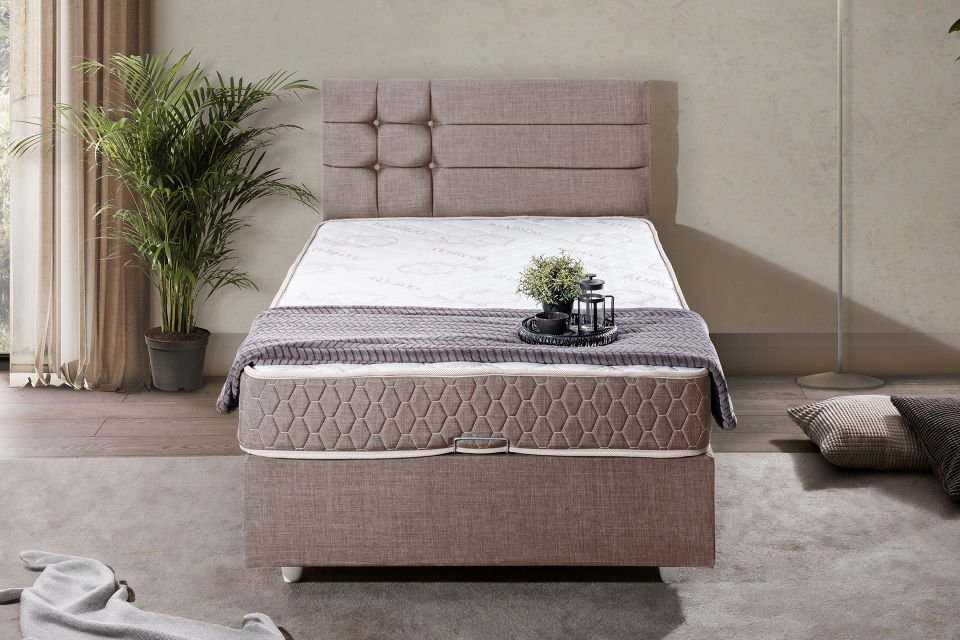 Viyana Baza Başlık Comfort Yatak Seti 90 x 200 - Kahve