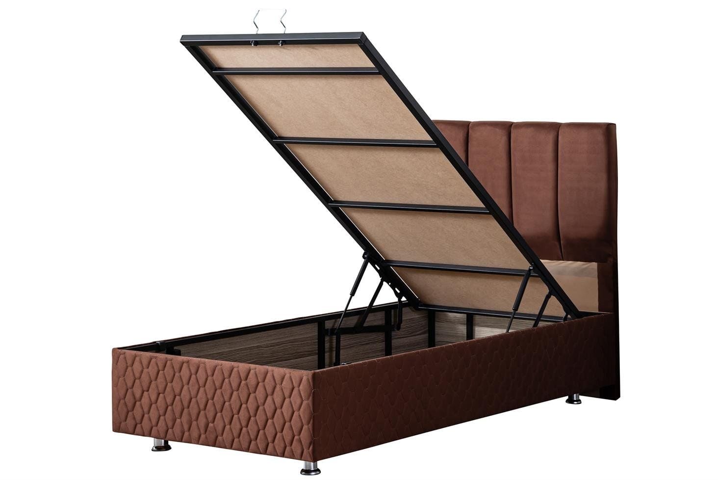 Tetra Baza Başlık Seti 90 x 190 - Koyu Kahve