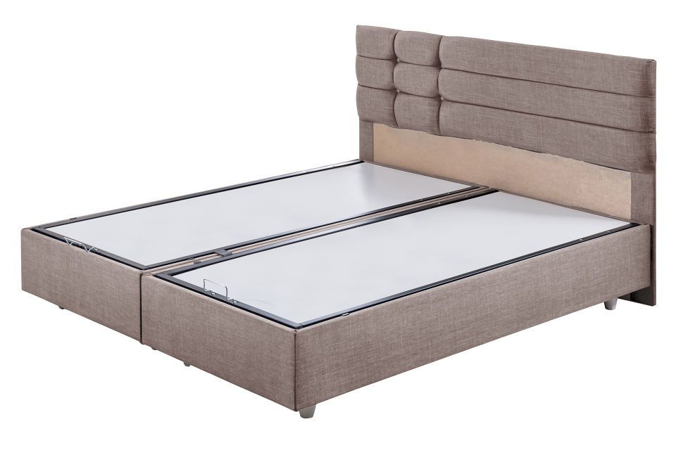Viyana Çift Kişilik Baza Başlık Letto Yatak Seti 150 x 200 - Kahve