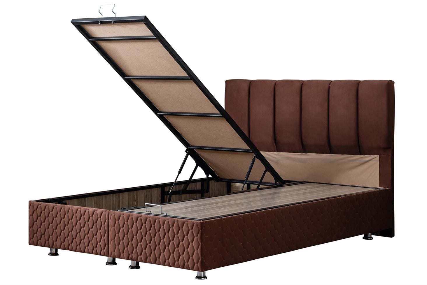 Tetra Baza Başlık Seti 150 x 200 - Koyu Kahve