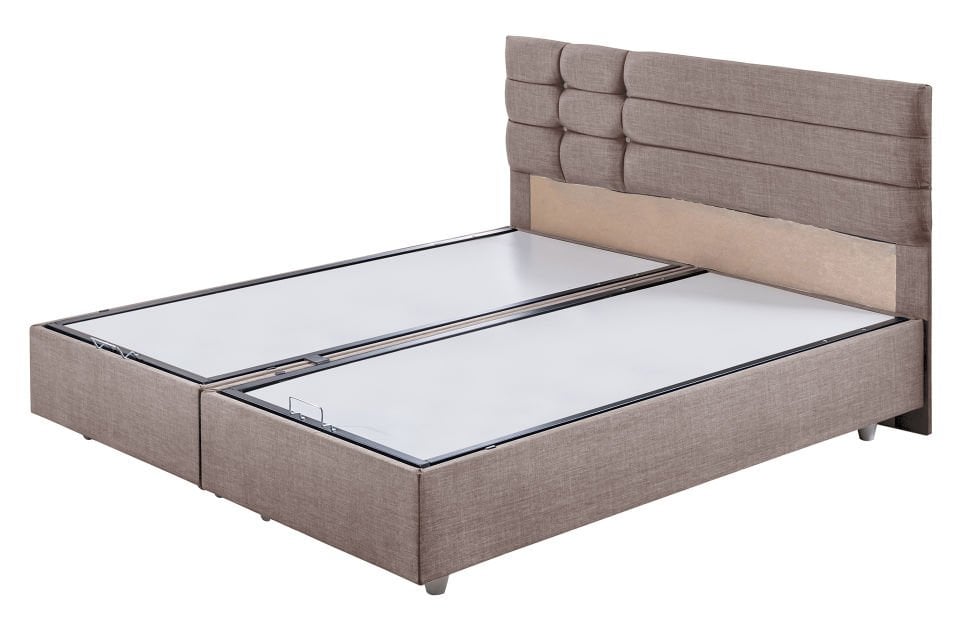 Viyana Çift Kişilik Baza Başlık Letto Yatak Seti 160 x 200 - Kahve