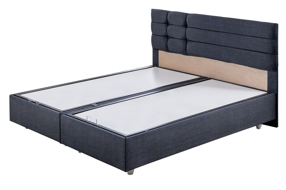 Viyana Çift Kişilik Baza Başlık Letto Yatak Seti 150 x 200 - Lacivert