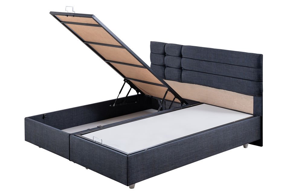 Viyana Çift Kişilik Baza Başlık Letto Yatak Seti 150 x 200 - Lacivert