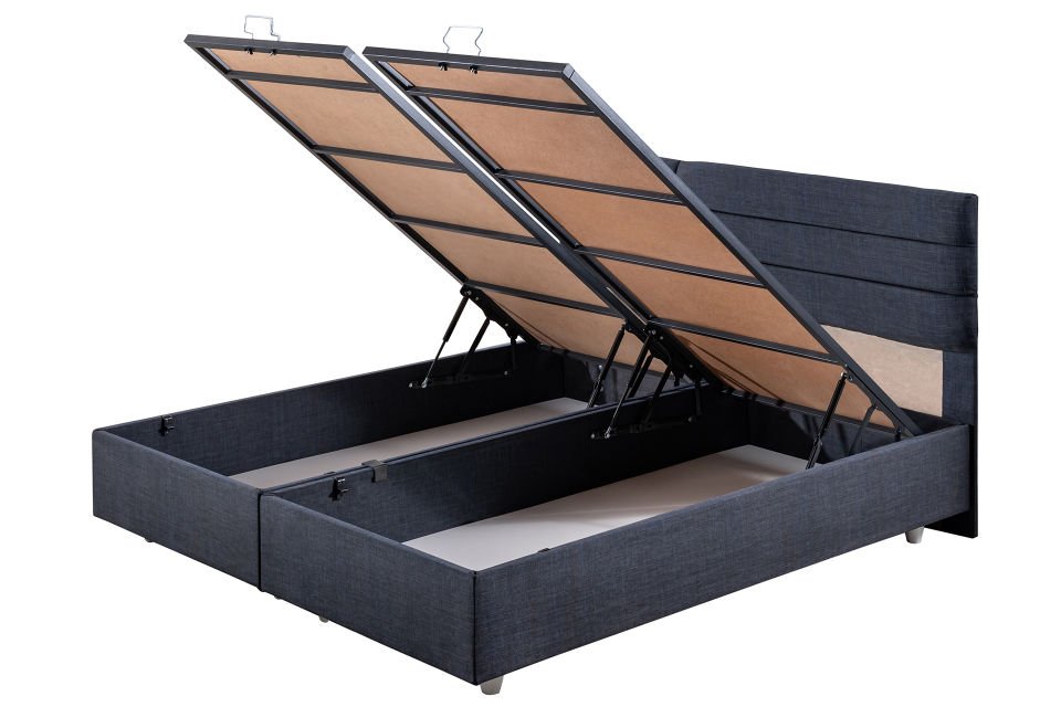 Viyana Çift Kişilik Baza Başlık Letto Yatak Seti 160 x 200 - Lacivert