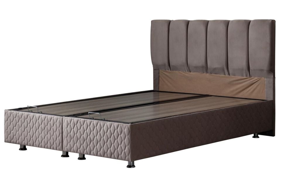 Tetra Baza Başlık Deluxe Yatak Seti 160 x 200 - Gri