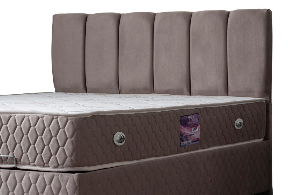 Tetra Baza Başlık Deluxe Yatak Seti 180 x 200 - Gri