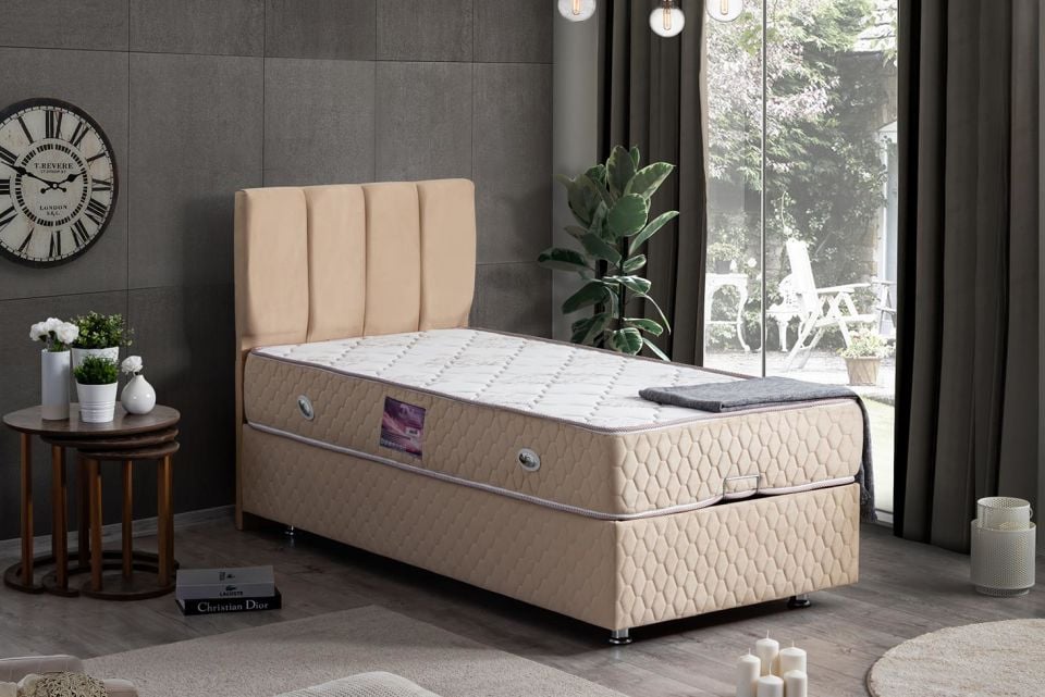 Tetra Baza Başlık Deluxe Yatak Seti 120 x 200 - Bej