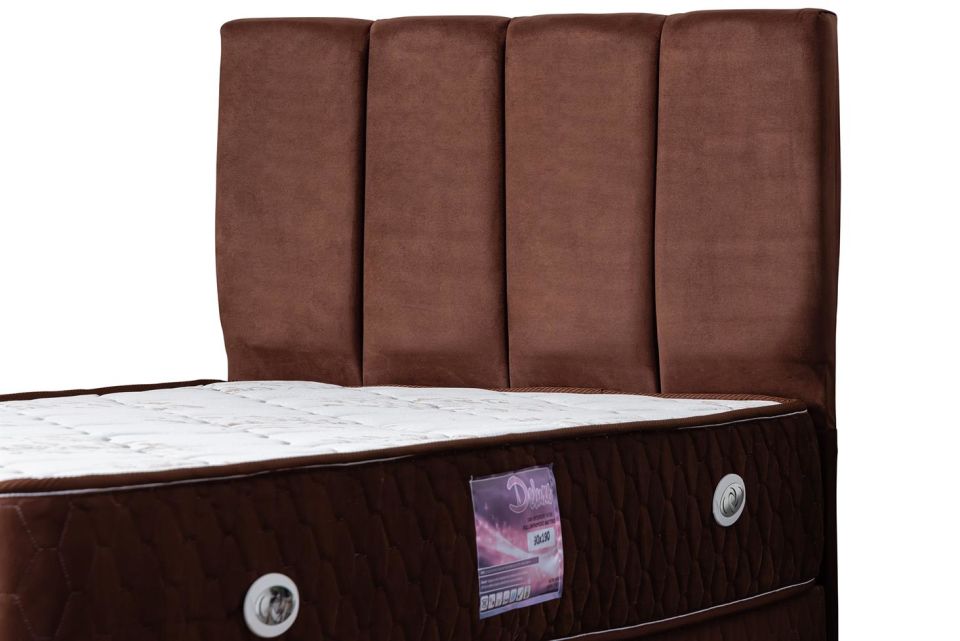 Tetra Baza Başlık Deluxe Yatak Seti 90 x 200 - Koyu Kahve