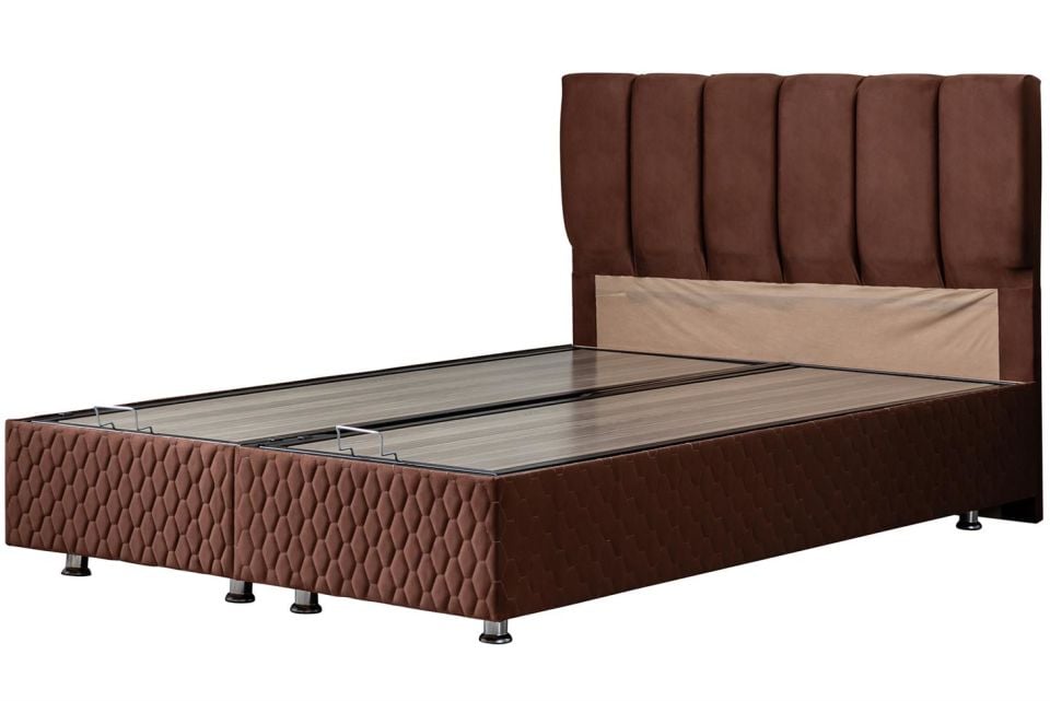 Tetra Baza Başlık Deluxe Yatak Seti 180 x 200 - Koyu Kahve