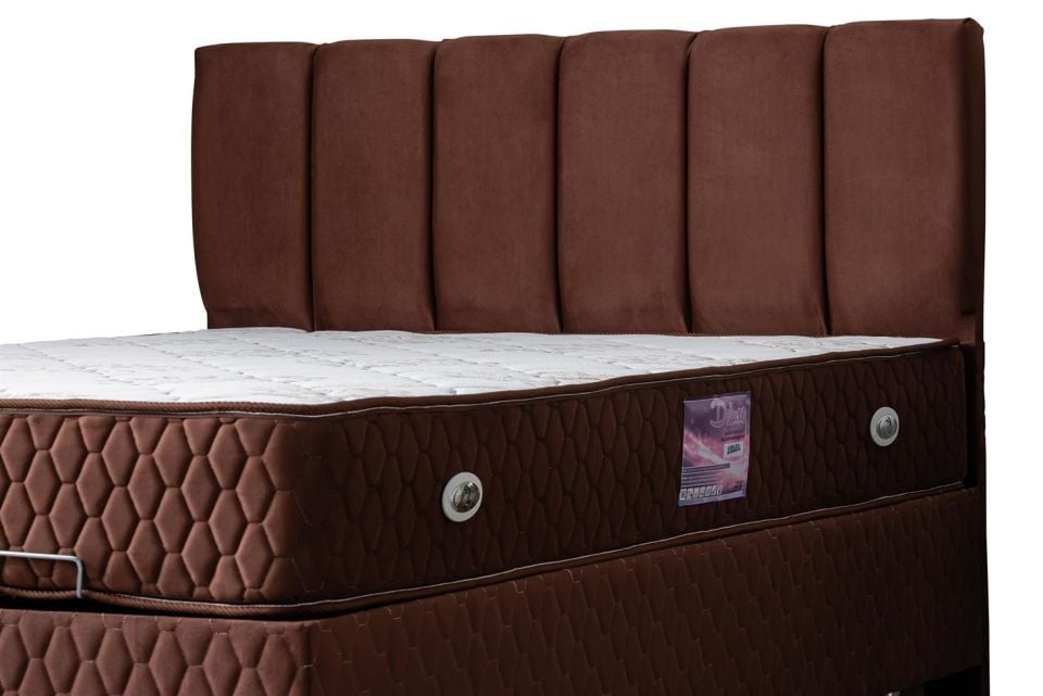 Tetra Baza Başlık Deluxe Yatak Seti 180 x 200 - Koyu Kahve