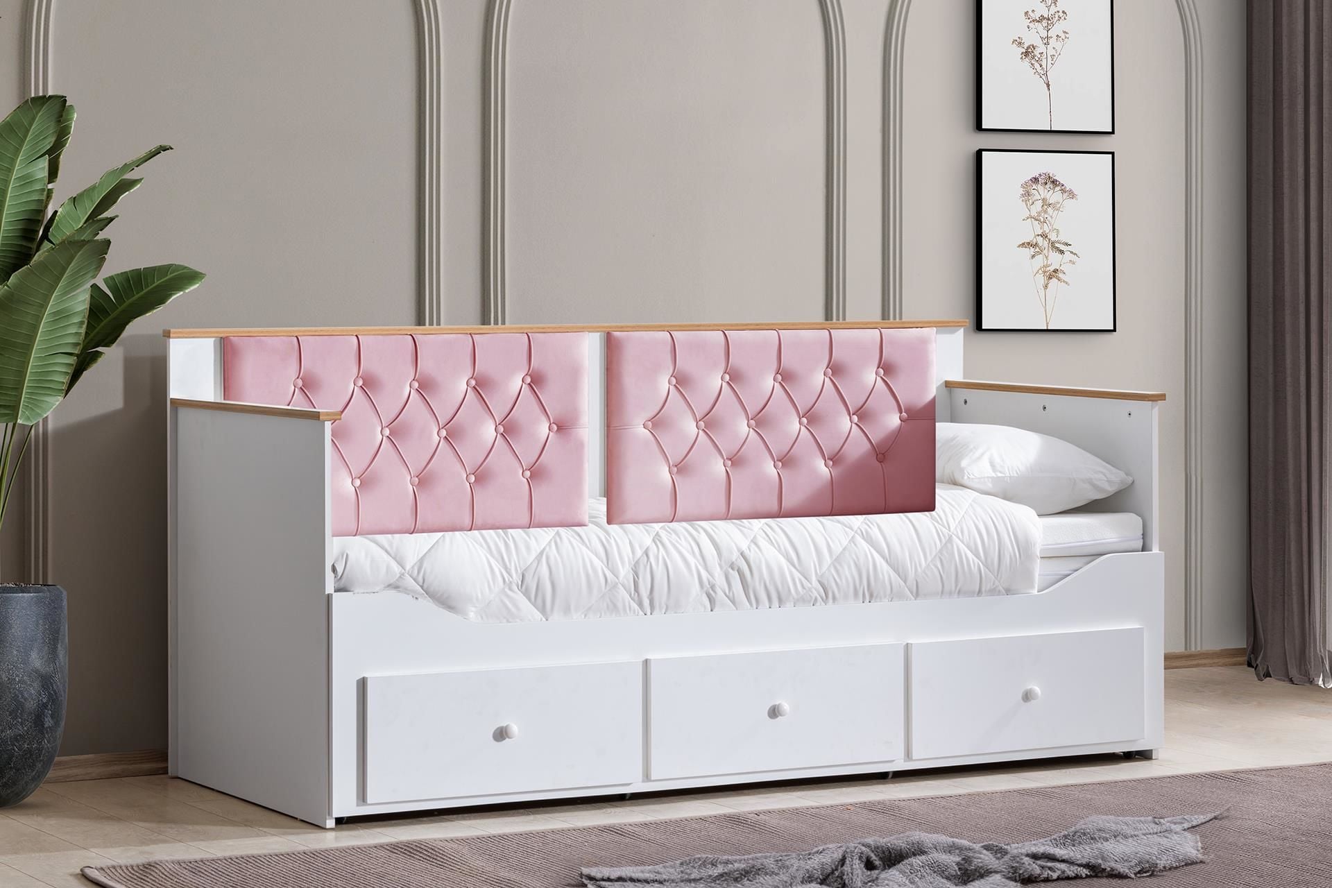 Alaçatı Divan Karyola Çekmeceli Açılır Çift Kişilik (Yataksız)