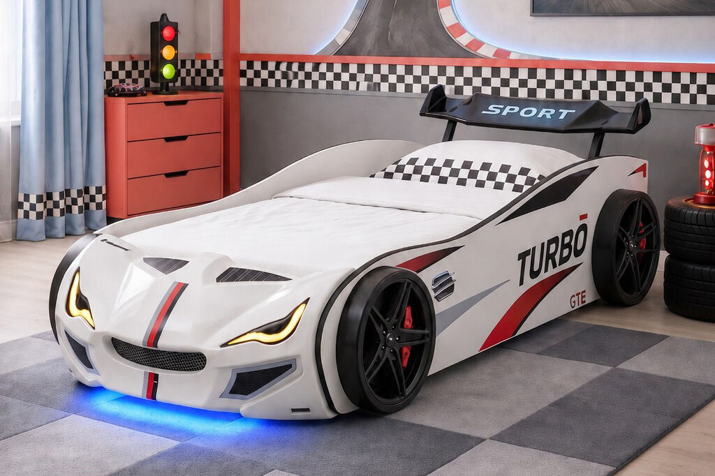 Turbo GTI Rüzgarlıklı Ledli Arabalı Yatak
