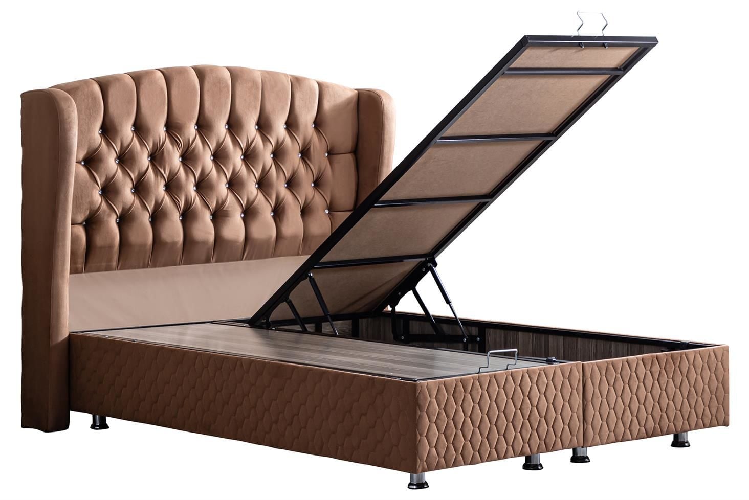 Nice Baza Başlık Seti 90 x 200 - Açık Kahve