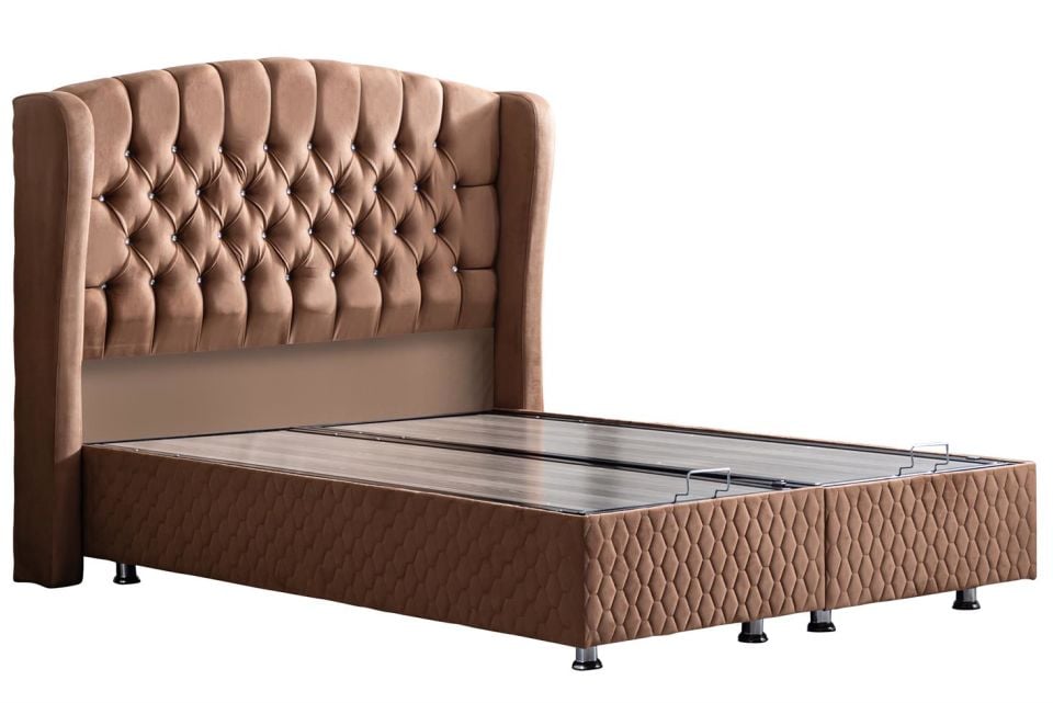 Nice Baza Başlık Seti 160 x 200 - Açık Kahve