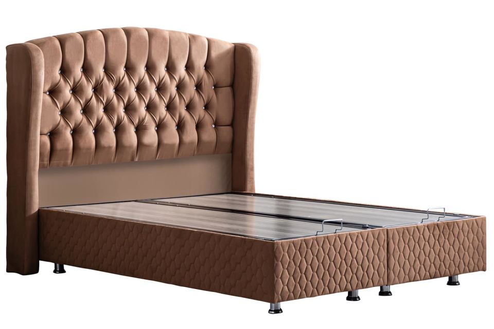 Nice Baza Başlık Seti 180 x 200 - Açık Kahve