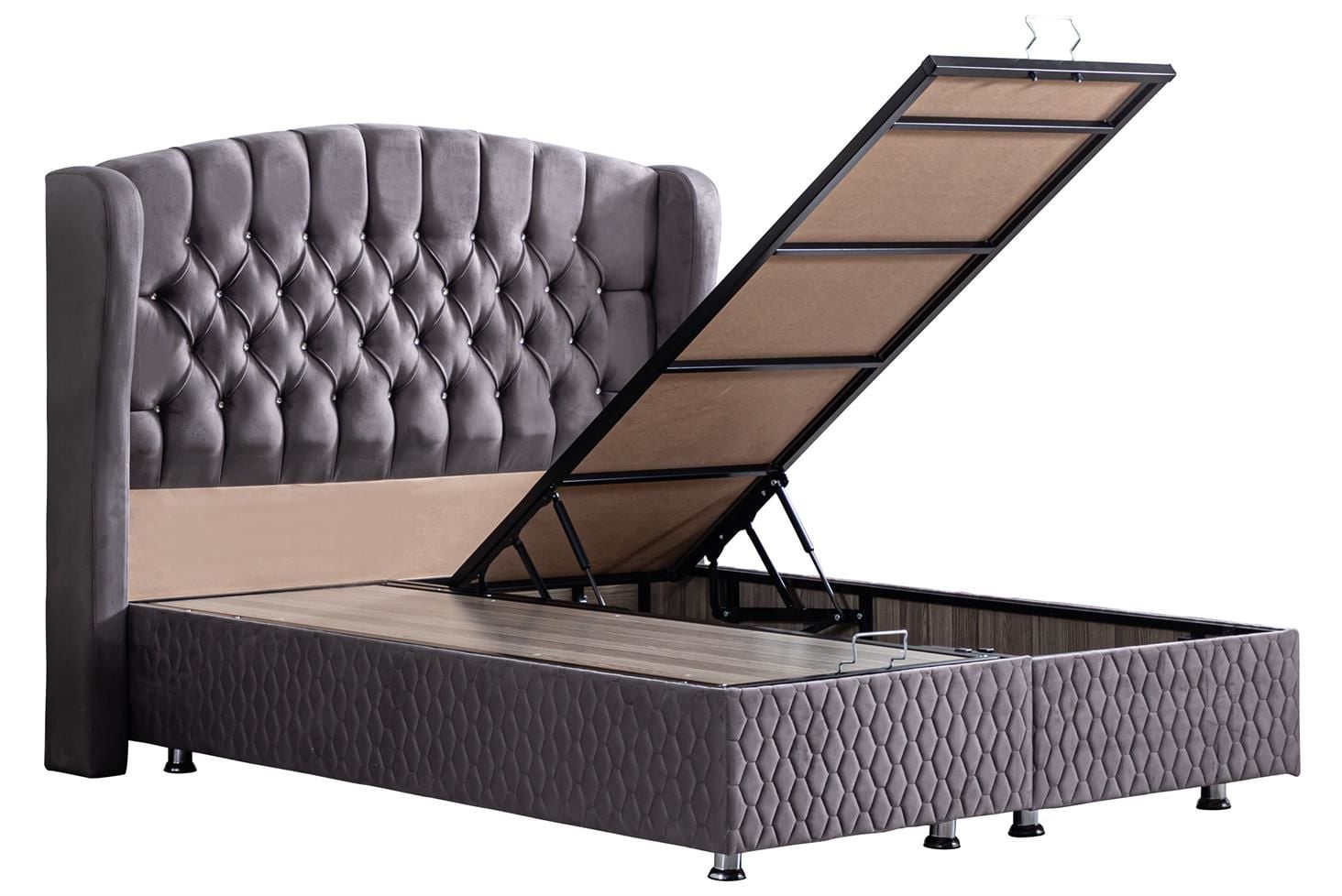 Nice Baza Başlık Seti 120 x 200 - Antrasit