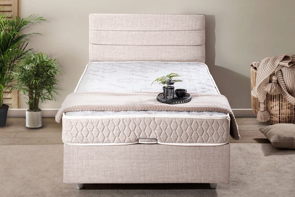 Sofia Baza Başlık Comfort Yatak Seti 120 x 200 - Krem