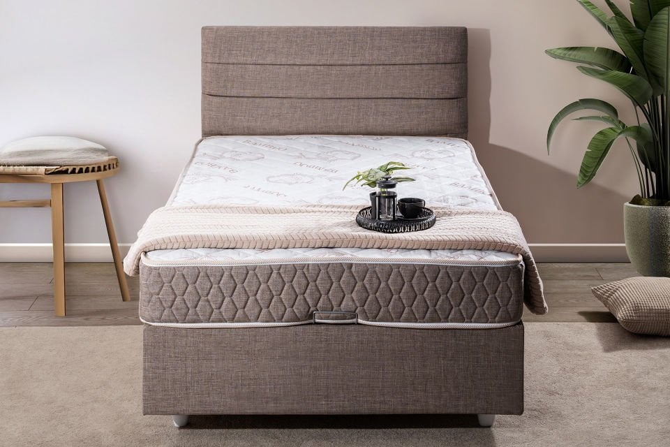 Sofia Baza Başlık Comfort Yatak Seti 90 x 200 - Kahve