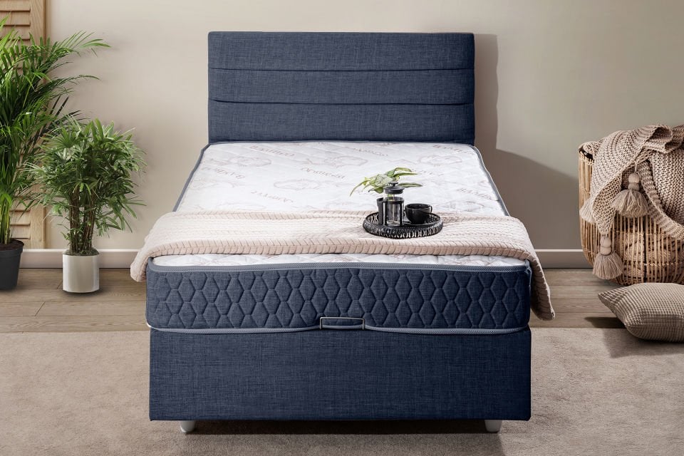 Sofia Baza Başlık Comfort Yatak Seti 120 x 200 - Lacivert