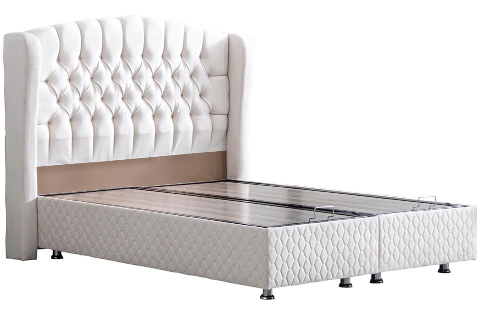 Nice Baza Başlık Real Pedli Seti 120 x 200 - Krem