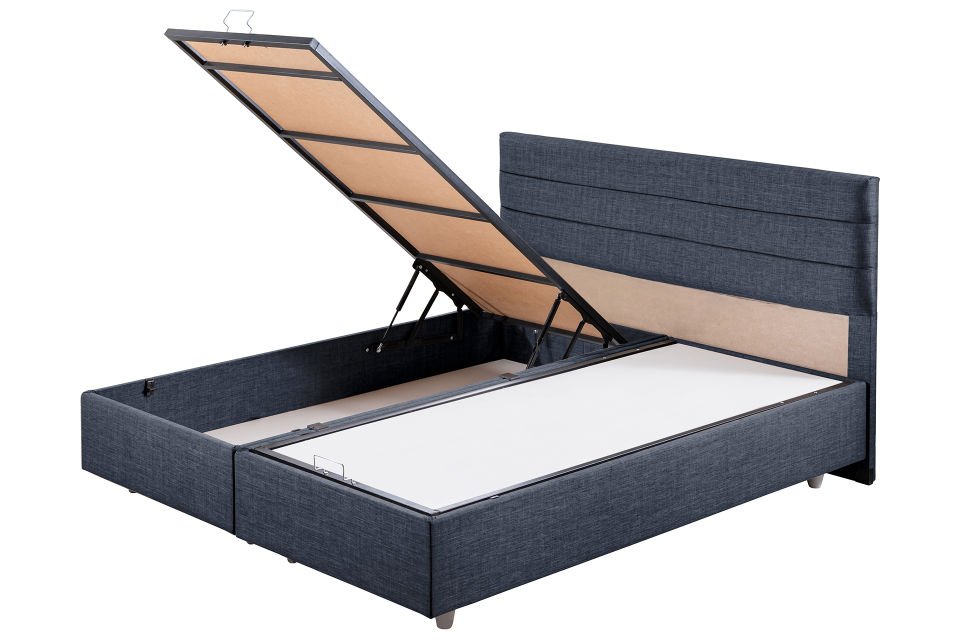 Sofia Çift Kişilik Baza Başlık Letto Yatak Seti 150 x 200 - Lacivert