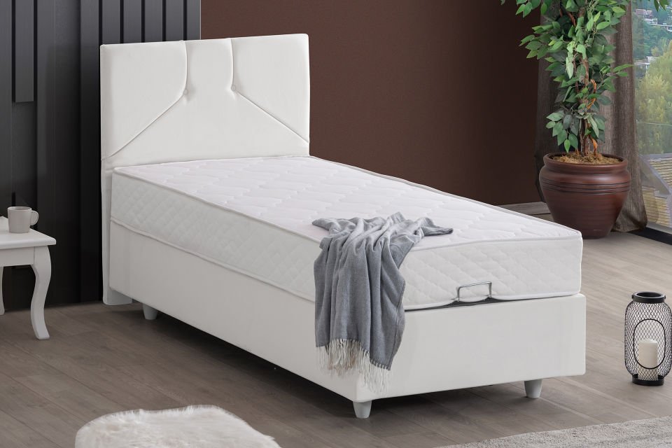 Wick Baza Başlık Letto Yatak Seti 100 x 200 - Beyaz