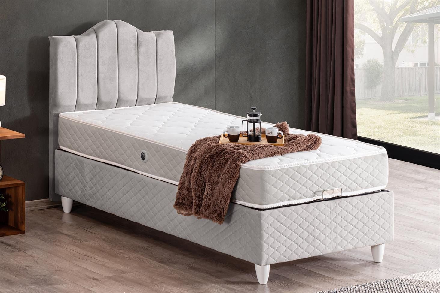 Trend Baza Başlık Letto Yatak Seti 160 x 200 - Gri