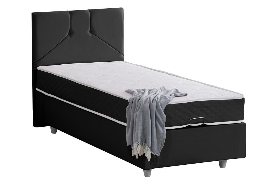 Wick Baza Başlık Letto Yatak Seti 90 x 190 - Antrasit