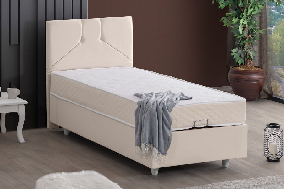 Wick Baza Başlık Letto Yatak Seti 100 x 200 - Krem