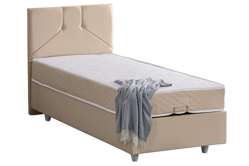 Wick Baza Başlık Letto Yatak Seti 90 x 200 - Bej