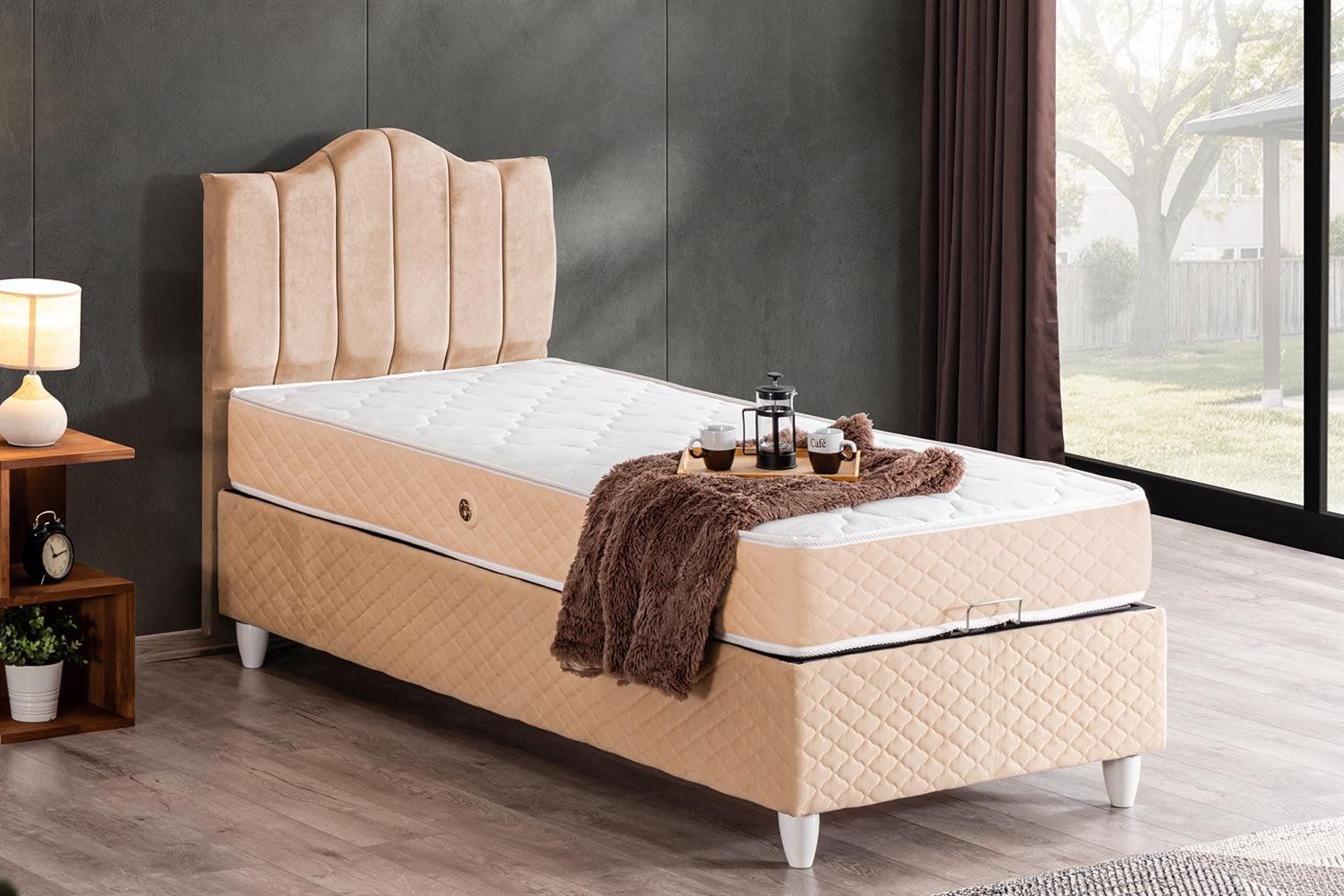 Trend Baza Başlık Letto Yatak Seti 150 x 200 - Bej