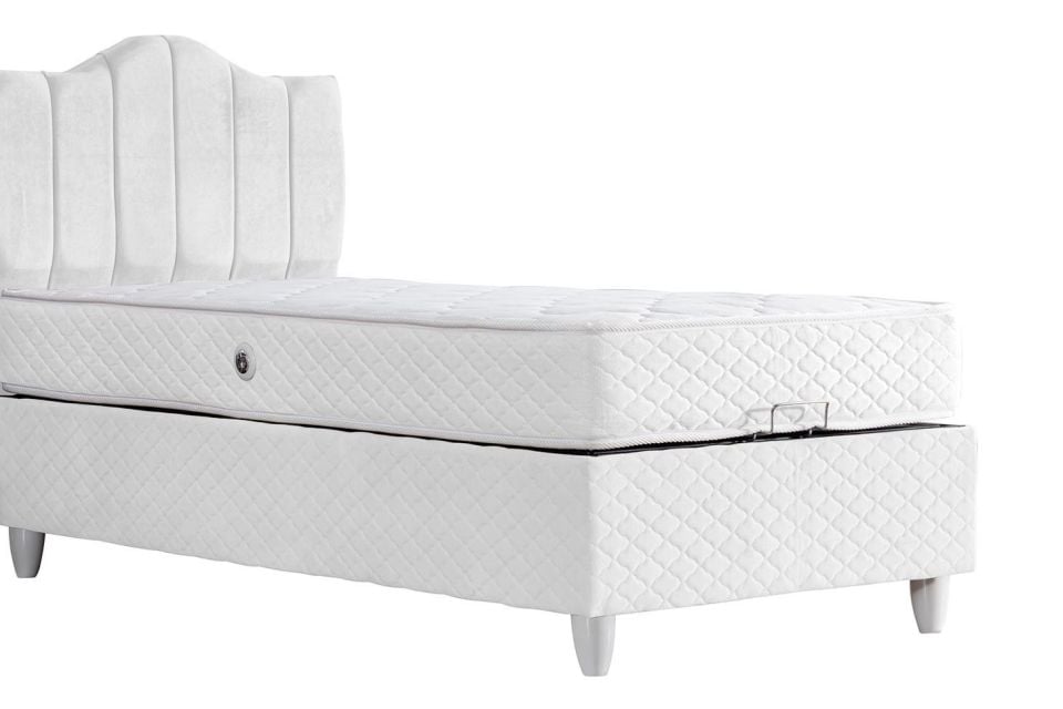 Trend Baza Başlık Letto Yatak Seti 90 x 190 - Beyaz