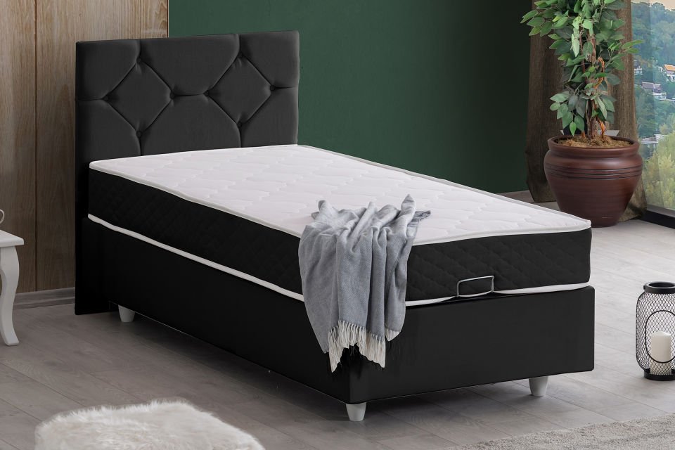 Glamis Baza Başlık Letto Yatak Seti 100 x 200 - Antrasit