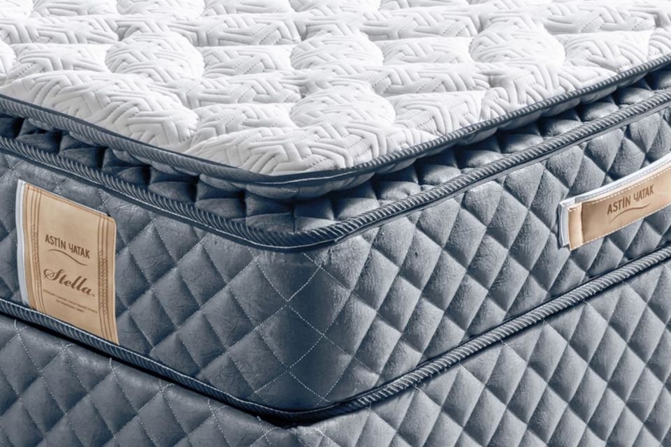 Stella Pedli Ortopedik Yaylı Yatak Açık Mavi - 150x200