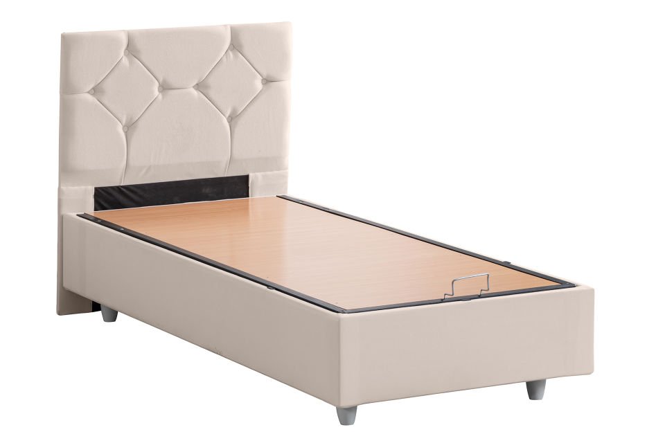 Glamis Baza Başlık Letto Yatak Seti 90 x 190 - Krem