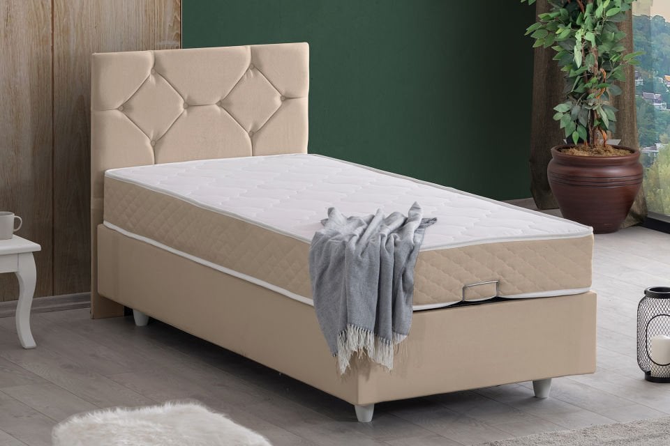 Glamis Baza Başlık Letto Yatak Seti 120 x 200 - Bej