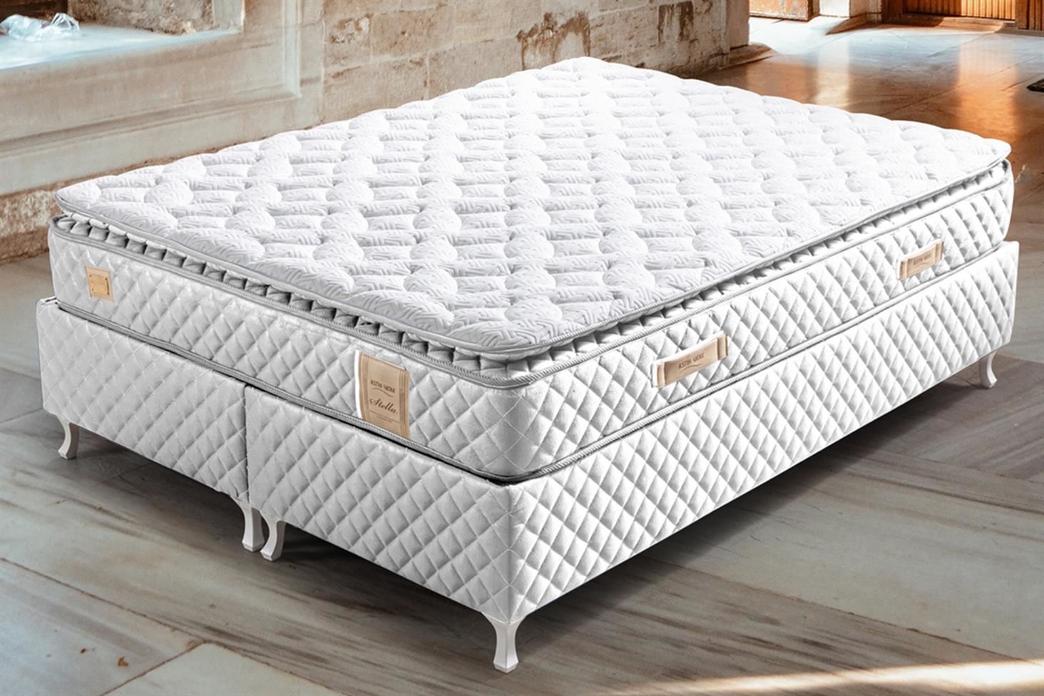 Stella Pedli Ortopedik Yaylı Yatak Beyaz - 90x200