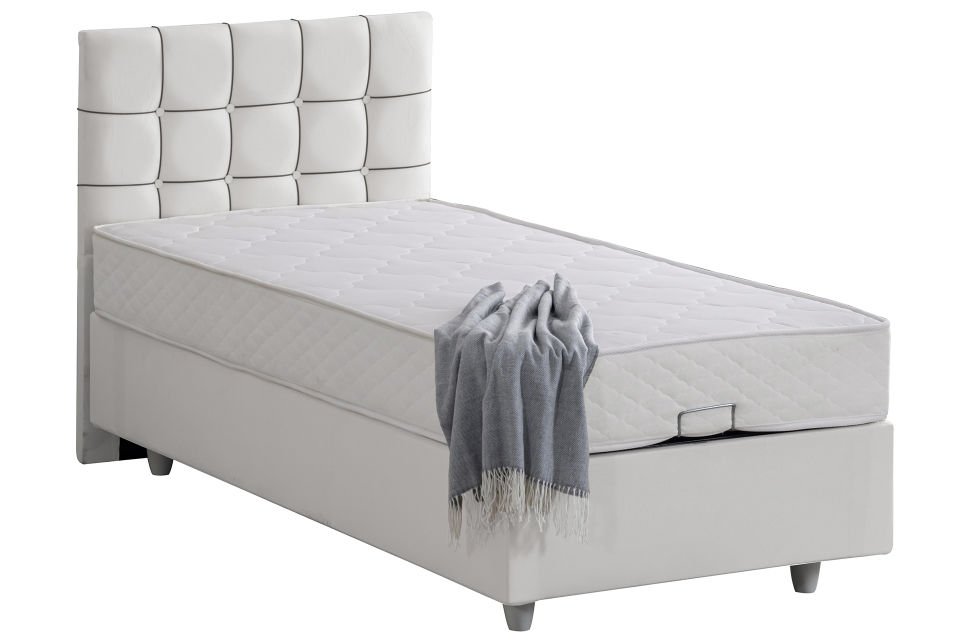 Tavira Baza Başlık Letto Yatak Seti 90 x 200 - Beyaz